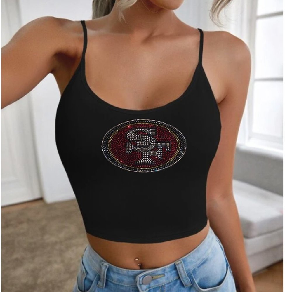 49ers Rhinestone Cami Top - Picture 2 of 2